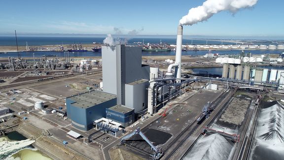 De huidige kolencentrale van Uniper op de Maasvlakte