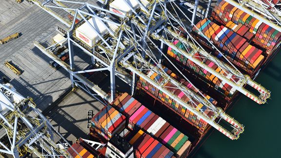 Containers at RWG terminal