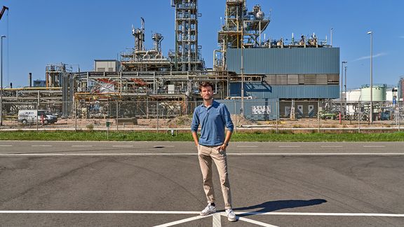 Douwe van der Stroom in de Rotterdamse haven