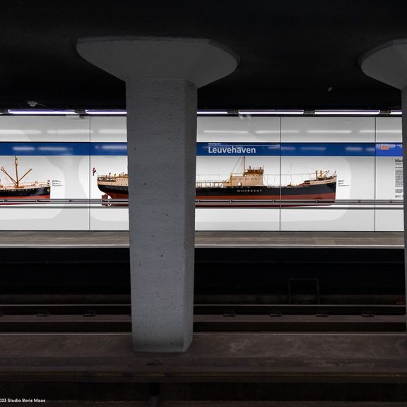 Metrostation Leuvenhaven onderdeel van tentoonstelling Bestemming Havenstad