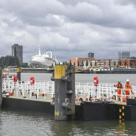 Binnenschiffspontons in Maashaven