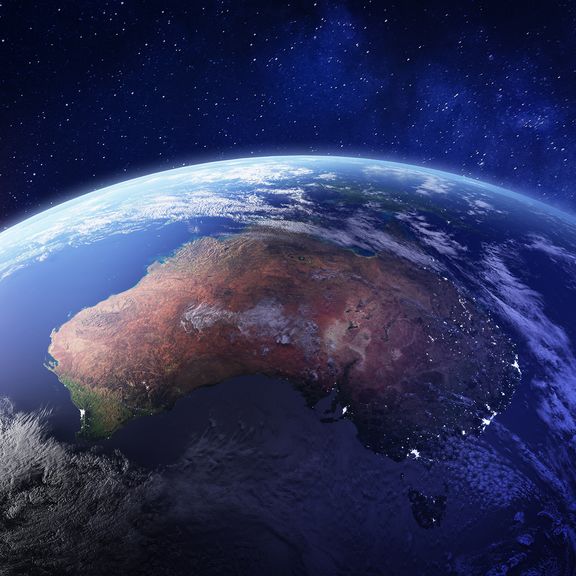 Australie vanuit de ruimte
